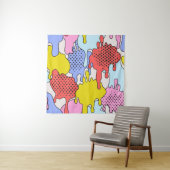 Pop Art Spritzer: Comic Drama Wandteppich (Beispiel)