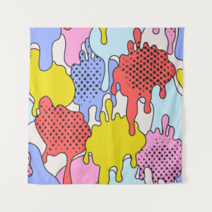Pop Art Spritzer: Comic Drama Wandteppich