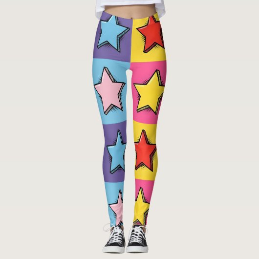 Pop Art Stars Leggings (Vorderseite)