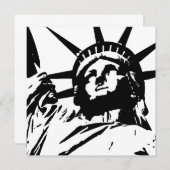 Pop Art Statue der Silhouette der Freiheit Einladung (Vorne/Hinten)