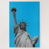 Pop Art Statue of Liberty Blue Gray New York Puzzle (Vertikal)