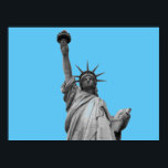 Pop Art Statue of Liberty Blue Greyscale New York Poster<br><div class="desc">New York City Monuments Artworks - USA National Symbol Gebäude</div>