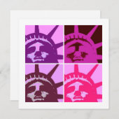 Pop Art Statue of Liberty Flat Card (Vorne/Hinten)