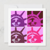 Pop Art Statue of Liberty Flat Card (Vorderseite)