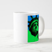Pop Art Statue of Liberty Jumbo-Tasse (Vorderseite Rechts)
