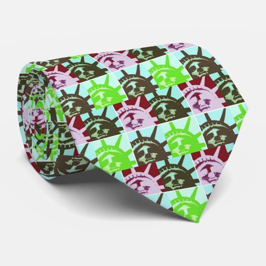 Pop Art Statue of Liberty Krawatte (Gerollt)