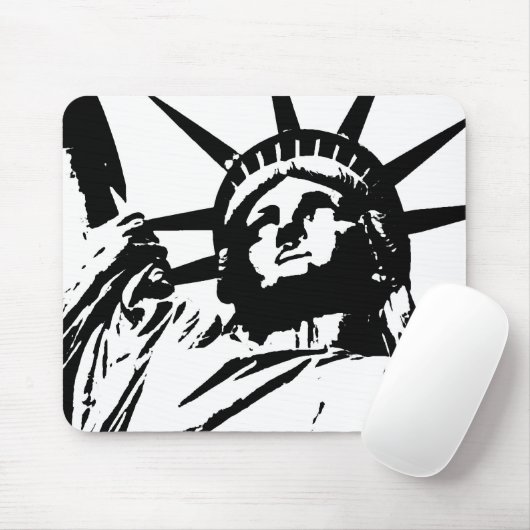 Pop Art Statue of Liberty Mousepad (Mit Mouse)