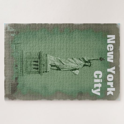 Pop Art Statue of Liberty New York City Puzzle (Horizontal)