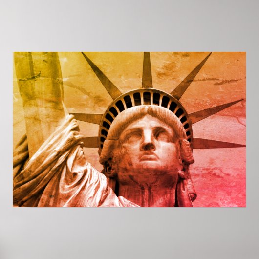 Pop Art Statue of Liberty New York Poster (Vorne)