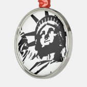 Pop Art Statue of Liberty Ornament Aus Metall (Links)