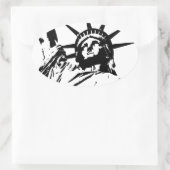 Pop Art Statue of Liberty Ovaler Aufkleber (Tasche)