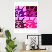 Pop Art Statue of Liberty Poster (Heimbüro)