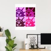 Pop Art Statue of Liberty Poster (Heimbüro)