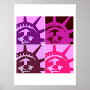 Pop Art Statue of Liberty Poster