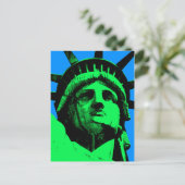 Pop Art Statue of Liberty Postkarte (Stehend Vorderseite)