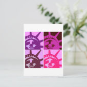 Pop Art Statue of Liberty Postkarte (Stehend Vorderseite)