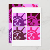 Pop Art Statue of Liberty Postkarte (Vorne/Hinten)