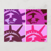 Pop Art Statue of Liberty Postkarte (Rückseite)