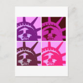 Pop Art Statue of Liberty Postkarte (Vorderseite)