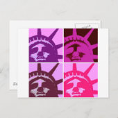 Pop Art Statue of Liberty Postkarte (Vorne/Hinten)