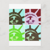 Pop Art Statue of Liberty Postkarte (Vorderseite)