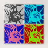 Pop Art Statue of Liberty Puzzle (Horizontal)