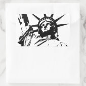 Pop Art Statue of Liberty Rechteckiger Aufkleber (Tasche)