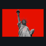 Pop Art Statue of Liberty Red Greyscale New York Poster<br><div class="desc">New York City Monuments Artworks - USA National Symbol Gebäude</div>