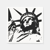 Pop Art Statue of Liberty Serviette (Vorderseite)
