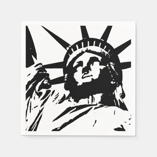 Pop Art Statue of Liberty Serviette (Vorderseite)