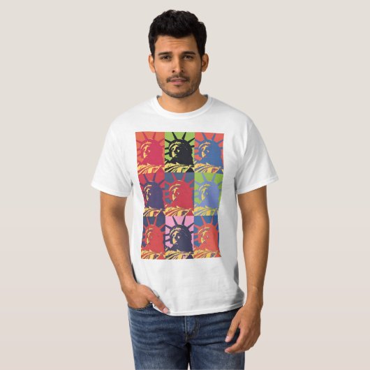 Pop Art Statue of Liberty T-Shirt (Vorne ganz)