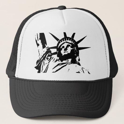 Pop Art Statue of Liberty Truckerkappe (Vorderseite)
