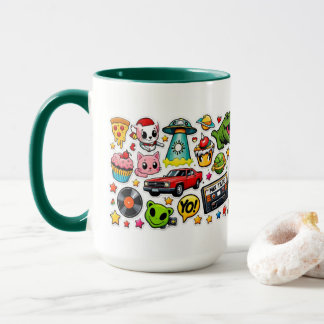 Pop Art Sticker Collage XXL 36x9 cm  Tasse