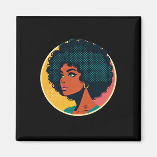 Pop Art Stift Girl Sticker Magnet