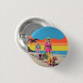 Pop-Art-Stil-Anstecknadel, Button-Abzeichen, Stran Button (Vorne & Hinten)