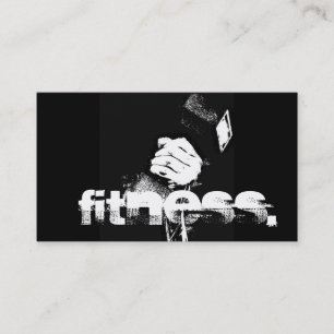 Pop-Art-Stil Personal Trainer Schwarz Geschäftskar Visitenkarte