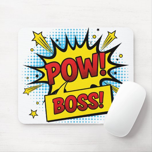 Pop-Art-Stil POW-Chef Moderner Profi Mousepad (Mit Mouse)