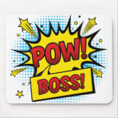 Pop-Art-Stil POW-Chef Moderner Profi Mousepad (Vorne)
