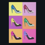 Pop Art Stiletto Pumps / Schuhe / Heelse Künstlicher Leinwanddruck<br><div class="desc">Leinwand in eine "Glorifizierung des Stiletto" umhüllte Imitate: Pop-Kunstdarstellung der geliebten Stiletto-Pumpe</div>