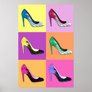 Pop Art Stiletto Pumps / Schuhe / Heelse Poster