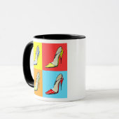 Pop Art Stilettos Kaffee Tasse, Mode Thema Tasse (Vorderseite Links)