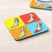 Pop Art Stilettos Kunststoffe Untersetzer, Mode Th Untersetzer (Linke Seite)