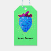 Pop Art Strawberry Blue Geschenkanhänger (Vorderseite)