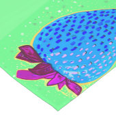Pop Art Strawberry Blue Kurzer Tischläufer (Ecke)