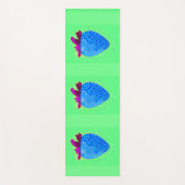 Pop Art Strawberry Blue Yogamatte (Vorderseite)