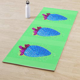 Pop Art Strawberry Blue Yogamatte