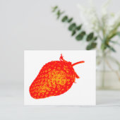 Pop Art Strawberry Postkarte (Stehend Vorderseite)