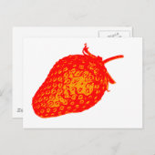 Pop Art Strawberry Postkarte (Vorne/Hinten)