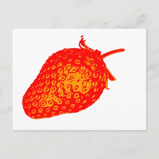 Pop Art Strawberry Postkarte (Vorderseite)