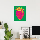 Pop Art Strawberry Print Poster (Heimbüro)
